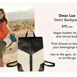 Deux Lux Canvas Backpack NWOT